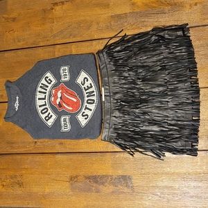 Faux Leather Skirt Black